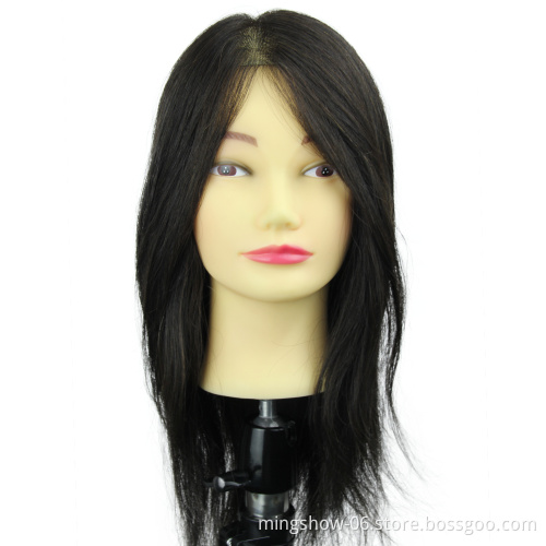 Professional Brazilian human hair training head mannequin hairdressing training head